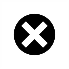 delete icon or cancel icon. for web design, vector isolated on white background.