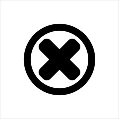 Obraz premium delete icon or cancel icon. for web design, vector isolated on white background.