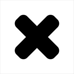 Fototapeta premium delete icon or cancel icon. for web design, vector isolated on white background.