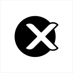 Fototapeta premium delete icon or cancel icon. for web design, vector isolated on white background.