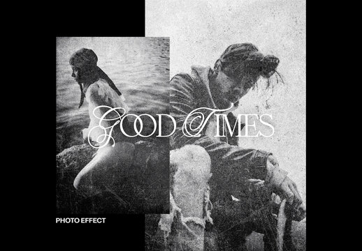 Good Times Poster Photo Effect Mockup