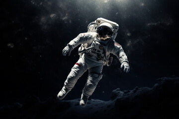 Fototapeta na wymiar Astronaut over the planet. Generative AI