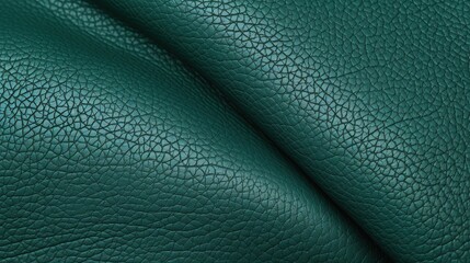 Green leather background. Fine, elegant, luxury structure of animal skin. Detailed textured of lavish shiny, smooth, emerald green leather.