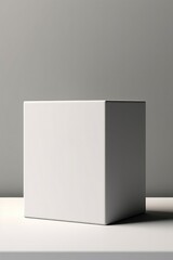 Blank Mockup for displaying designs, Blank White Box Product Mockup, Cube packaging mockup