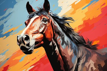 art illustration of horse