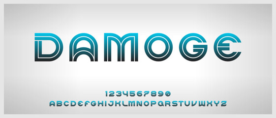 Obraz premium Simple modern creative alphabet with urban style template