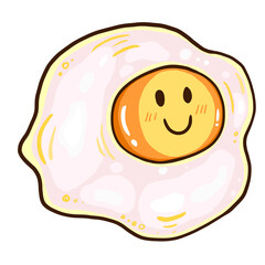 illustration of an egg cartoon.
