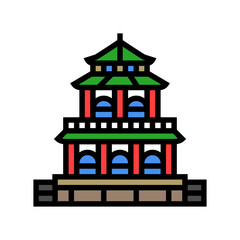 taoist temple taoism color icon vector. taoist temple taoism sign. isolated symbol illustration
