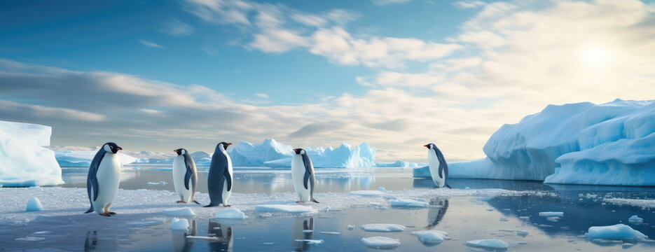 diminishing polar ice. Hand edited generative AI.