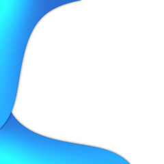 Abstract Shaped Blue Border Isolated on White