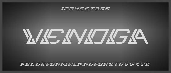 Modern display creative alphabet with urban style template