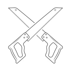 Cross Saw, Cross Saw outline, Saw vector, Saw outline, Saw, Hardware outline, Saw lineart, Worker elements, Labor equipment, Repair tools, Forest tools, Woodcutter, Woodsman, Carpenter tool