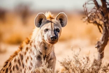 Keuken spatwand met foto portrait of spotted hyena  © Владимир Германович