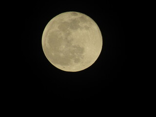 Zoomed in on the full moon, night wonder 