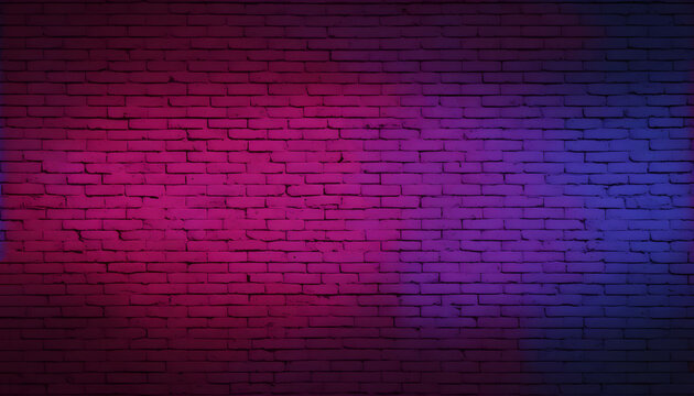 Purple brick background pattern. Brickwork. Purple brick background. © 360VP