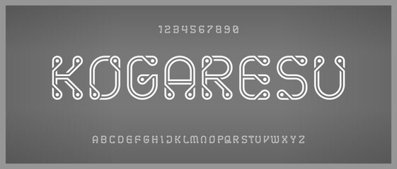 Modern creative elegant alphabet with urban style template