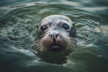 Antarctic fur seal pups (Arctocephalus gazella), playing underwater in Stromness Harbor, South Georgia, South Atlantic, Polar Regions