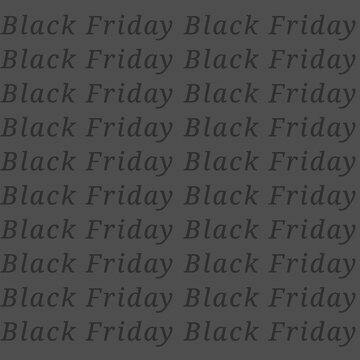 Black background with lettering Back Friday