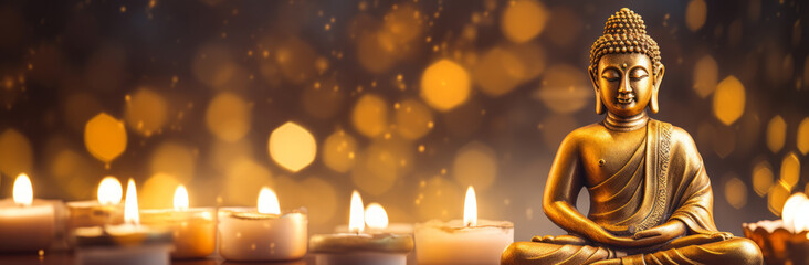 buddha figure festive background. Concept.