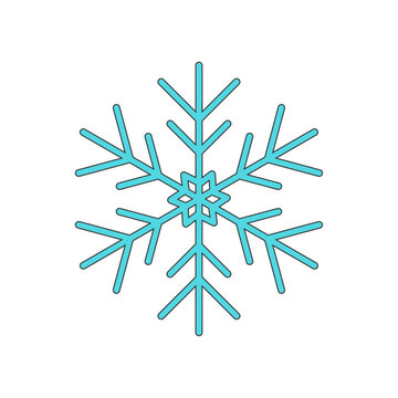 A winter snowflake with a soft snowy feeling, used for decoration and attractive winter graphics.