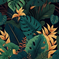 Tropical Jungle Wallpaper Pattern: A Lush and Vibrant Design for Your Home Décor