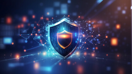 Cyber ​​security and data protection, internet network security, protect business and financial transaction data from cyber attack, user private data security encryption