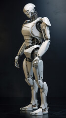ai generated illustration full length of futuristic modern robot