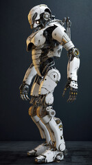 ai generated illustration full length of futuristic modern robot