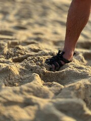 feet on the beach