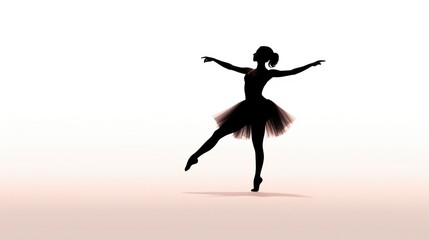 Fototapeta na wymiar design template of ballerina and balllet dancing