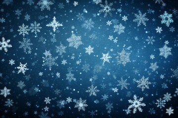 Obraz na płótnie Canvas Frozen snowflake elegance. Abstract winter ornament on frosty blue background