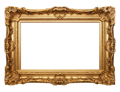 Gilded Gold Picture Frame Vintage Style,  Decorative vintage frames and borde