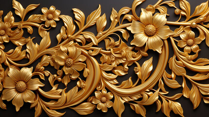 Thai pattern gold color.