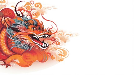 design template for oriental dragon