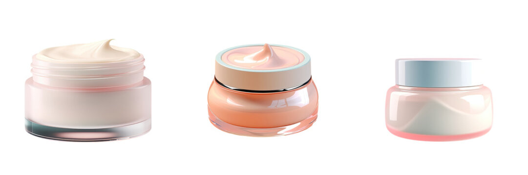 transparent background isolated face cream