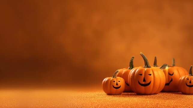 Pumpkin with copy space Halloween concept
