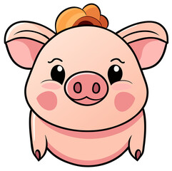 Obraz na płótnie Canvas cartoon pig cartoon