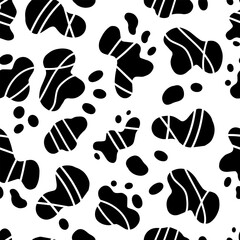 Spots pattern on a white background. This pattern is designed for various types of textiles, for prints on paper, as well as for prints on packaging.