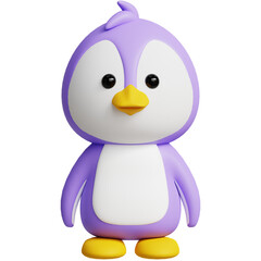 Penguin 3D Cute Animals Illustrations