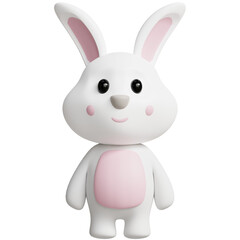 Rabbit 3D Cute Animals Illustrations
