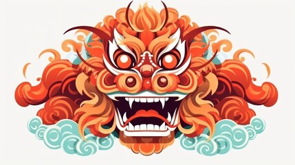 Design template for Chinese Lion Dance Mascot