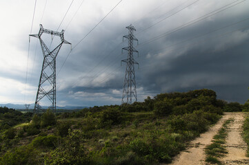 Pylone HT et orage