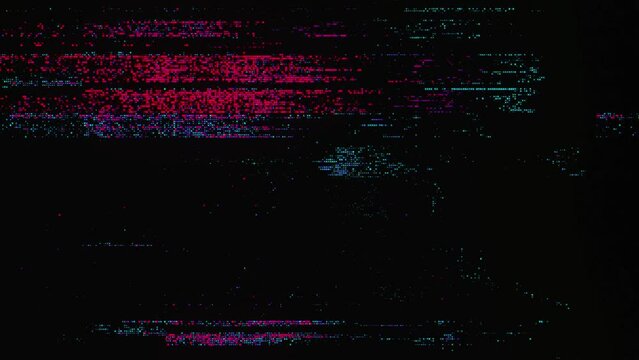 Glitch noise static television VFX. Visual video effects stripes background, CRT tv screen no signal glitch effect