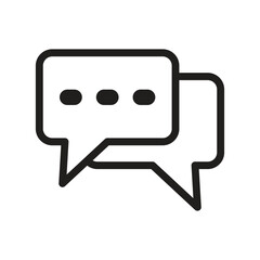 Talk Bubble Icon Vector, Speech And Comment Ballon Bubble Sign, Talking Bubble Speech Illustration, Trendy Chat Icon Flat Style, Discussion Symbol, Message Element Design Outline For Ui UX Design