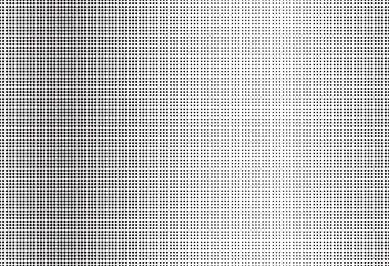 Vector halftone dots background. Black and white comic dotted pattern. Abstract halftone wave dotted background. Vector modern optical pop art texture for posters, business cards, cover.