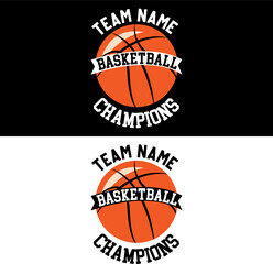  Team name basketball champion. Basketball T-shirt Design. 