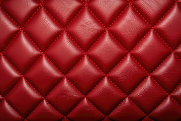 Obraz premium Intricate Patterns and Luxurious Texture: Exploring the Macro Details of Quilted Leather Upholstery