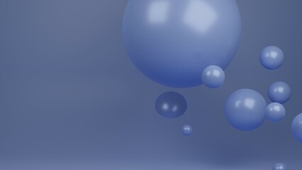 Abstract Spheres: Geometric Contemporary Art - 3D render, Creative Design, Minimalist Composition, Visual Symmetry, and Innovative Structure