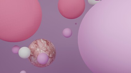 Abstract Spheres: Geometric Contemporary Art - 3D render, Creative Design, Minimalist Composition, Visual Symmetry, and Innovative Structure