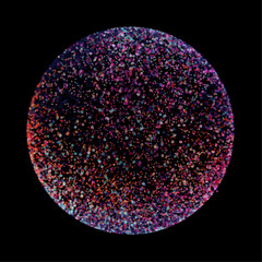 Futuristic vector sphere composed of particles and connecting lines, representing network connections and big data in an abstract technological background.